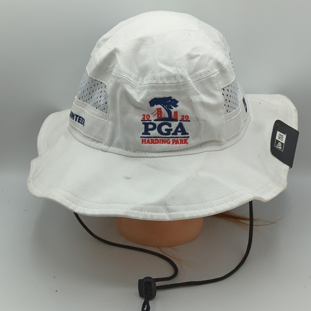 New Era 2020 PGA Championship Harding Park Volunteer Bucket Sun Hat White Cotton